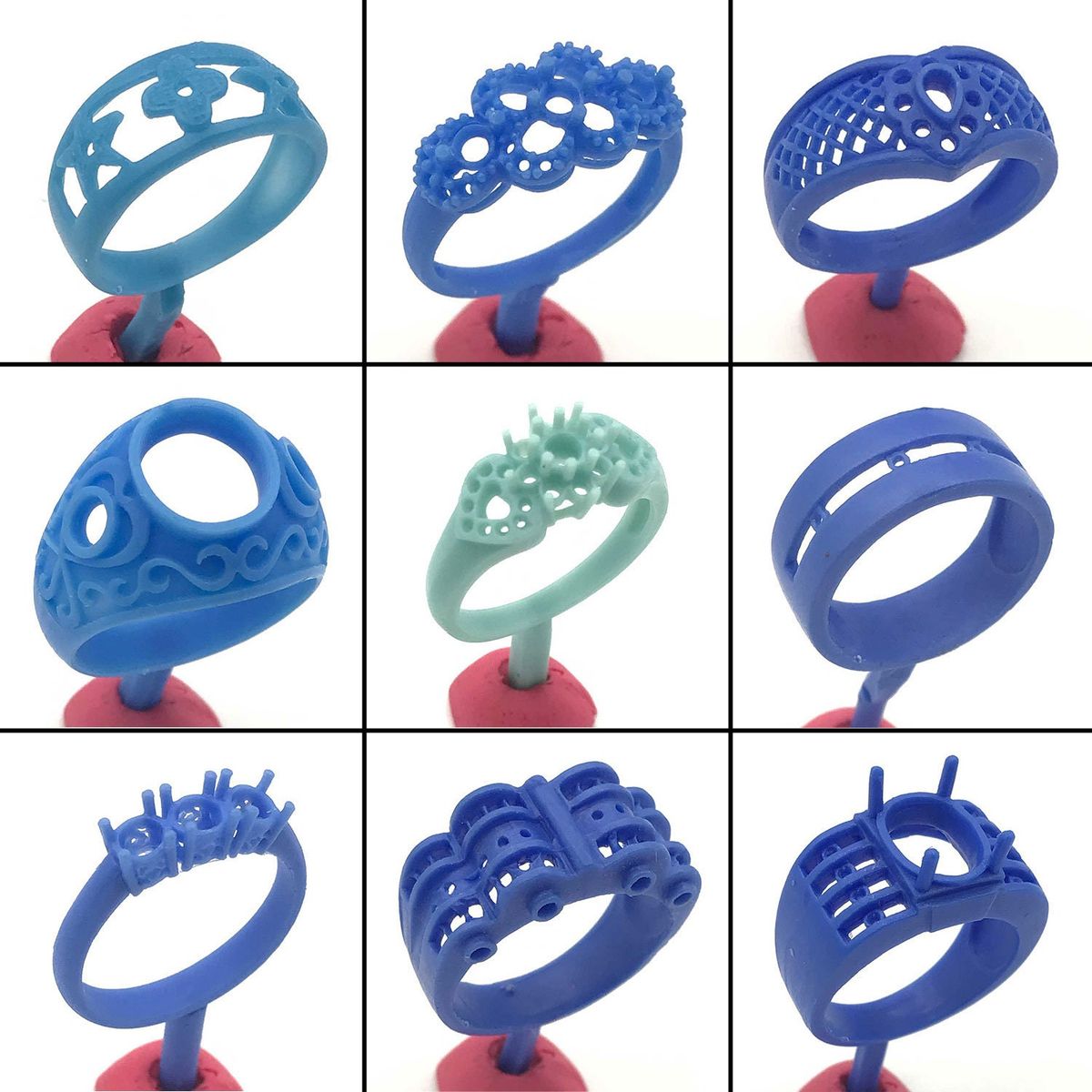 High-resolution jewelry resin print — wax prototype validation before casting
